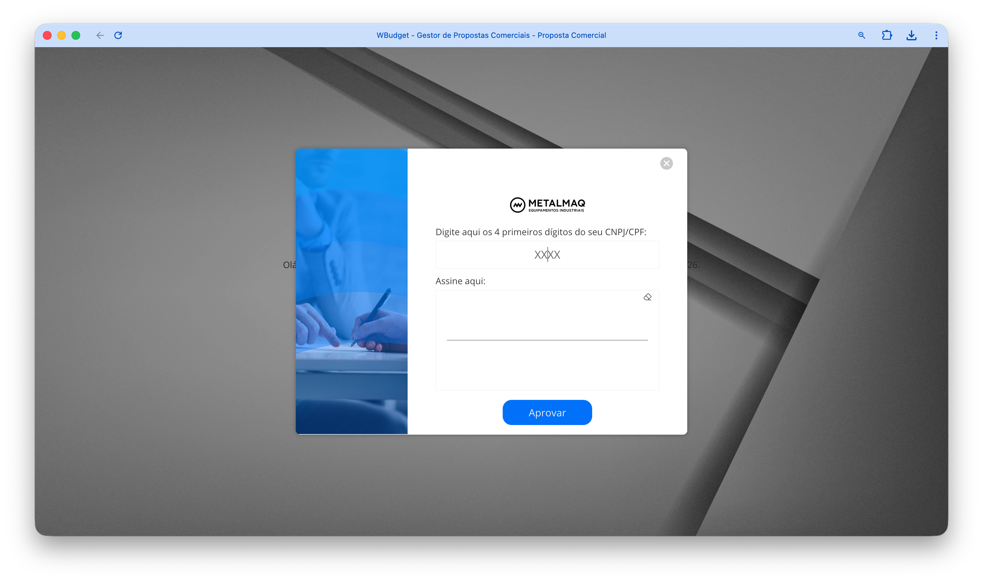 Aprovação remota da proposta