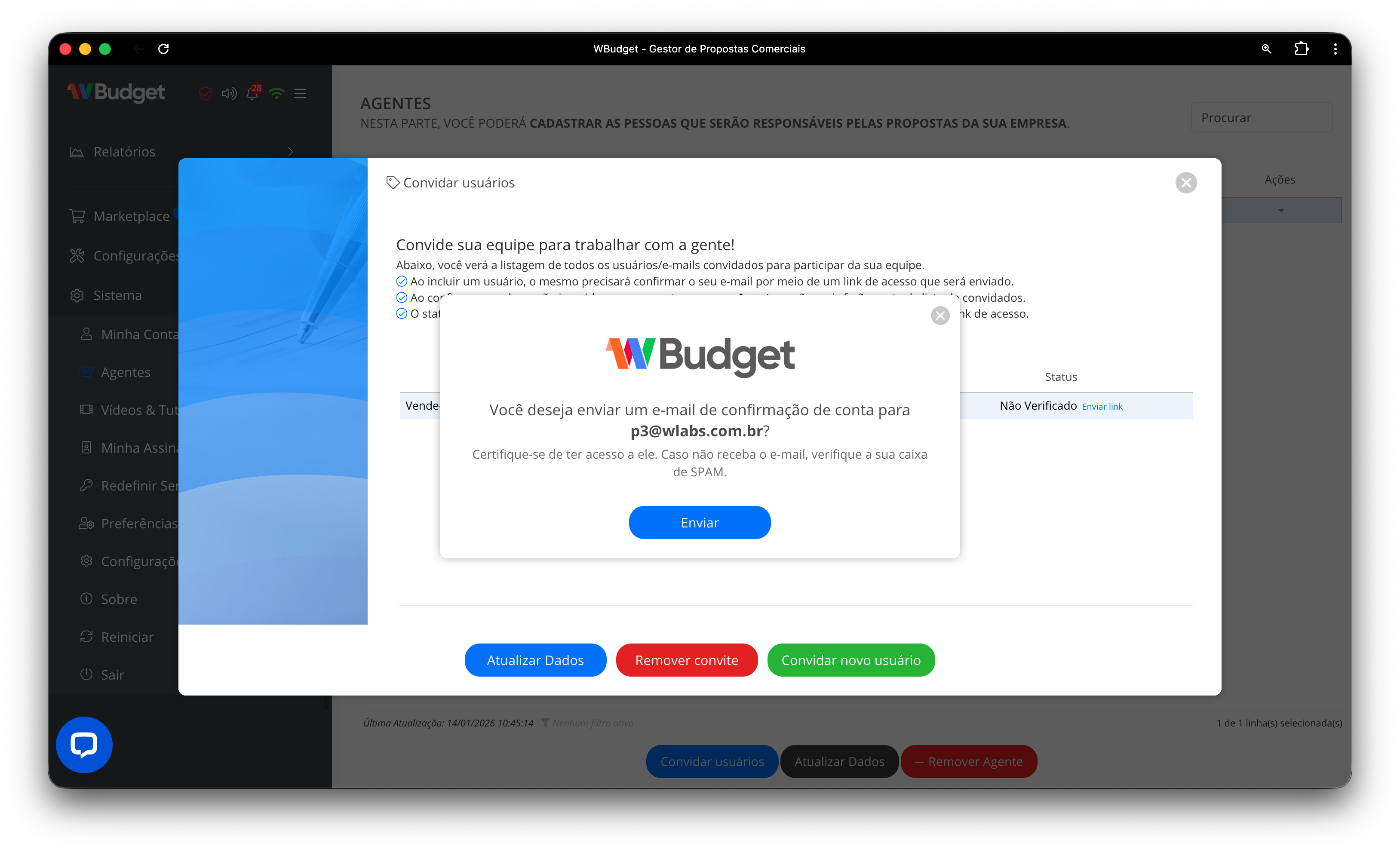 Confirmação de conta