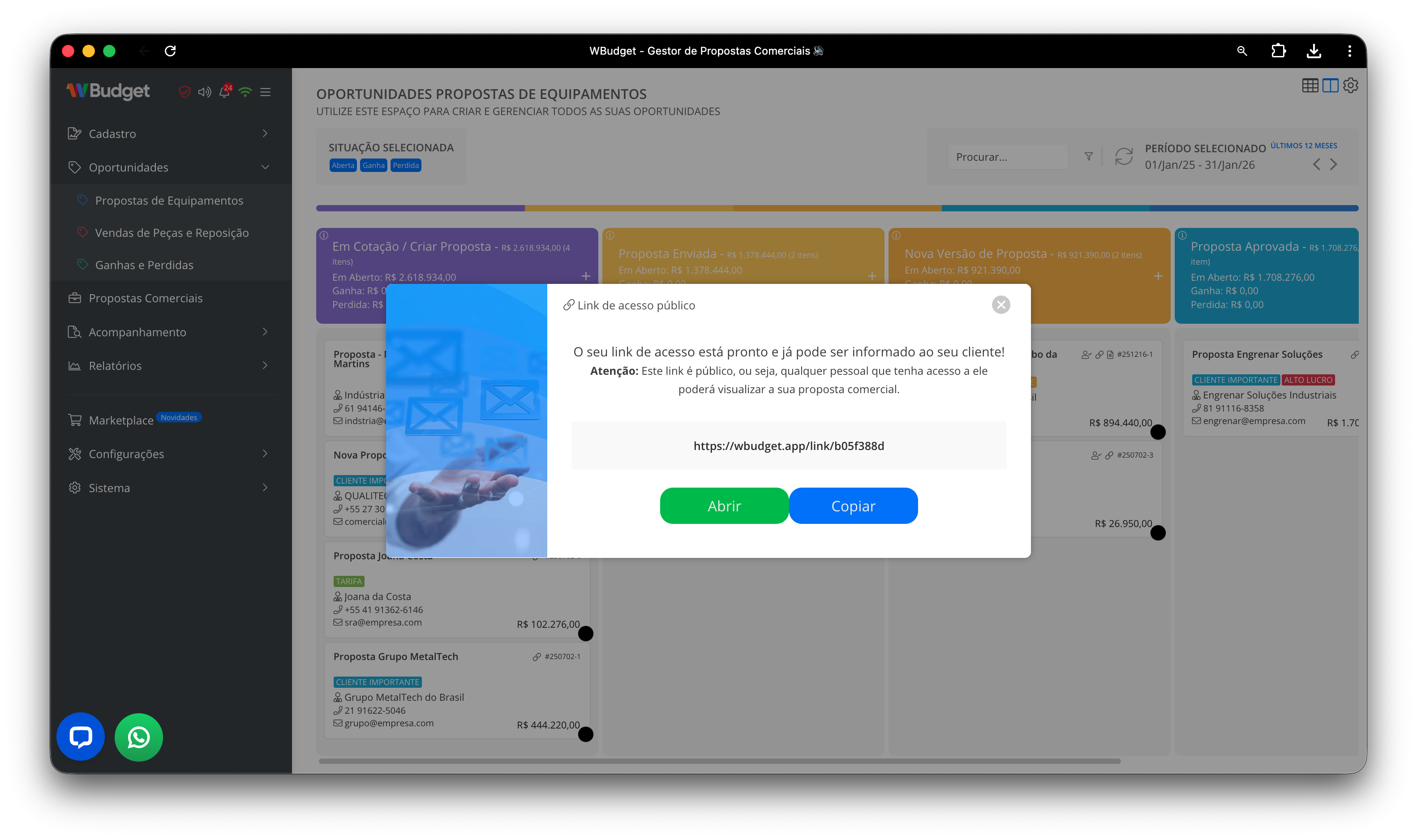 Link de acesso público